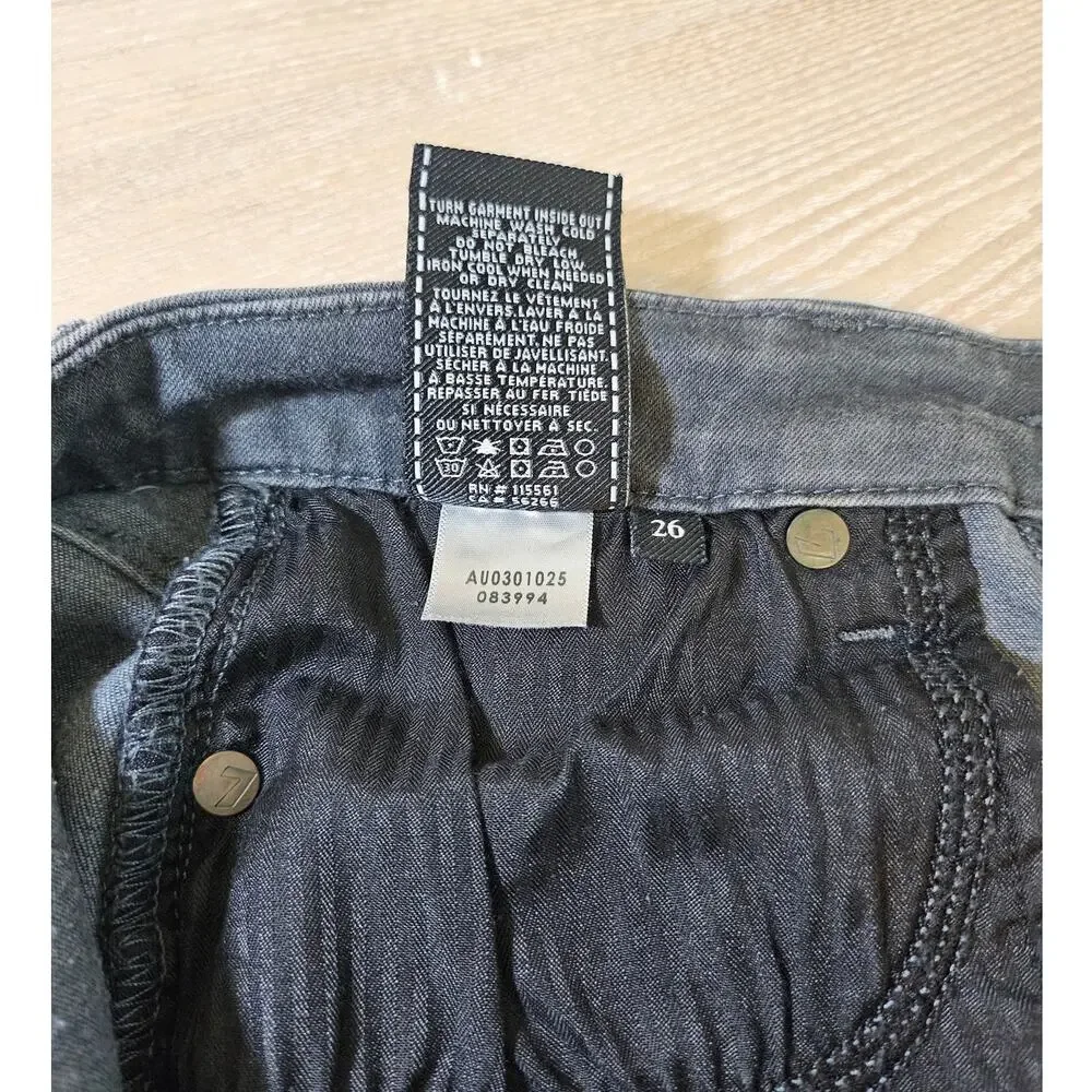 7 for all mankind, b(air) denim, The Skinny Black Jeans, Size 26